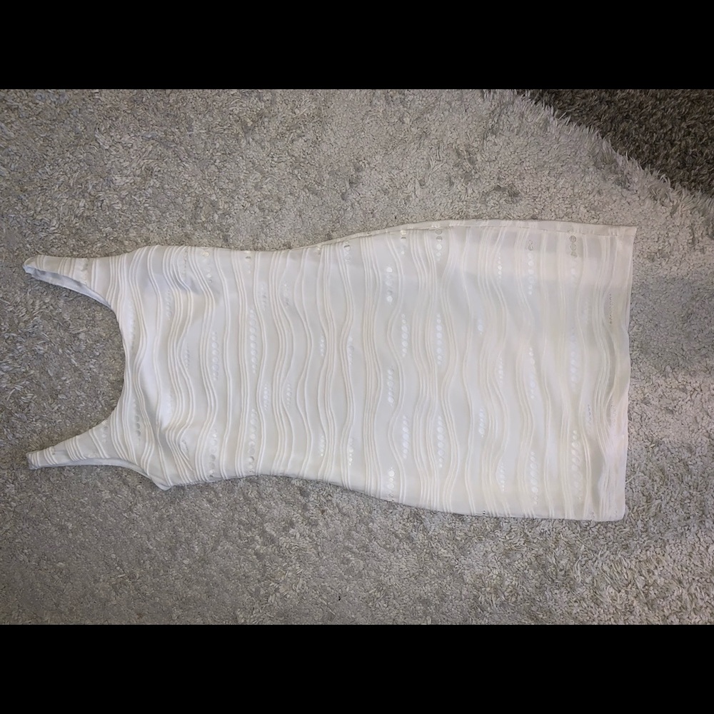 Tight white dress